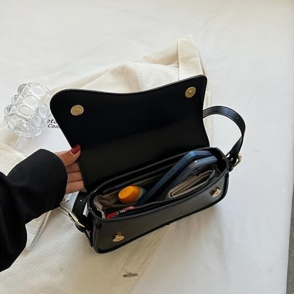 Neiman Marcus Black Vegan Leather Purse